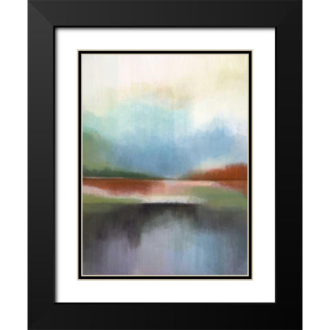 Spring Lake II Black Modern Wood Framed Art Print with Double Matting by Jerry, Alison