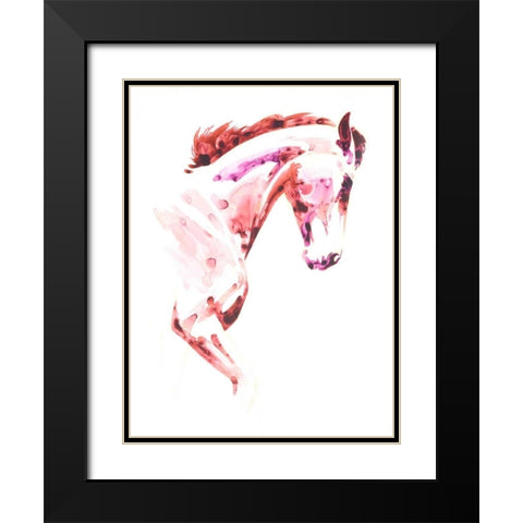 Garnet Horse I Black Modern Wood Framed Art Print with Double Matting by Chapman, Julie T.