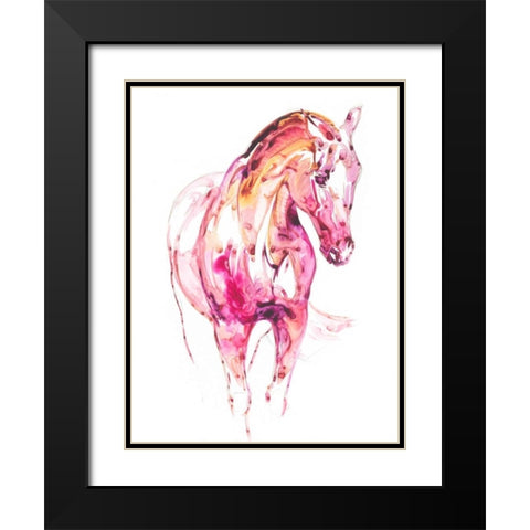 Garnet Horse III Black Modern Wood Framed Art Print with Double Matting by Chapman, Julie T.