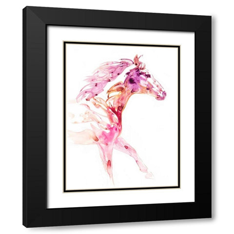 Garnet Horse IV Black Modern Wood Framed Art Print with Double Matting by Chapman, Julie T.