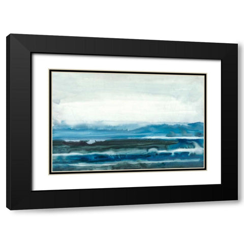 Lake Country I Black Modern Wood Framed Art Print with Double Matting by Stramel, Renee W.