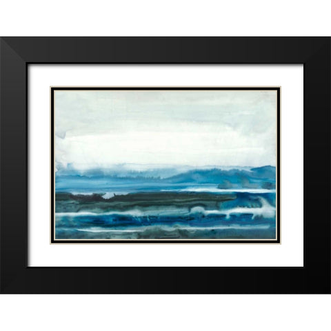 Lake Country I Black Modern Wood Framed Art Print with Double Matting by Stramel, Renee W.