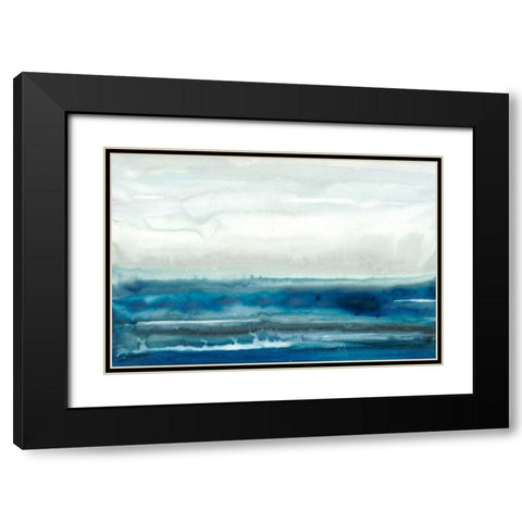 Lake Country II Black Modern Wood Framed Art Print with Double Matting by Stramel, Renee W.