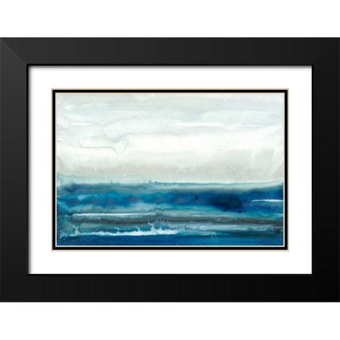 Lake Country II Black Modern Wood Framed Art Print with Double Matting by Stramel, Renee W.