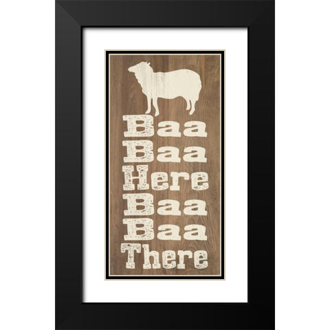 Animal Farm II Black Modern Wood Framed Art Print with Double Matting by Saunders, Alonzo