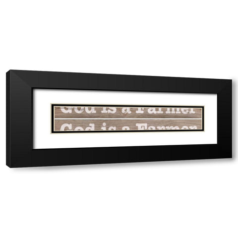 Farm Sign 2-up II Black Modern Wood Framed Art Print with Double Matting by Saunders, Alonzo