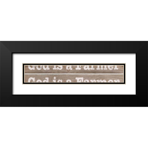 Farm Sign 2-up II Black Modern Wood Framed Art Print with Double Matting by Saunders, Alonzo