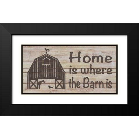 Home and Farm III Black Modern Wood Framed Art Print with Double Matting by Saunders, Alonzo