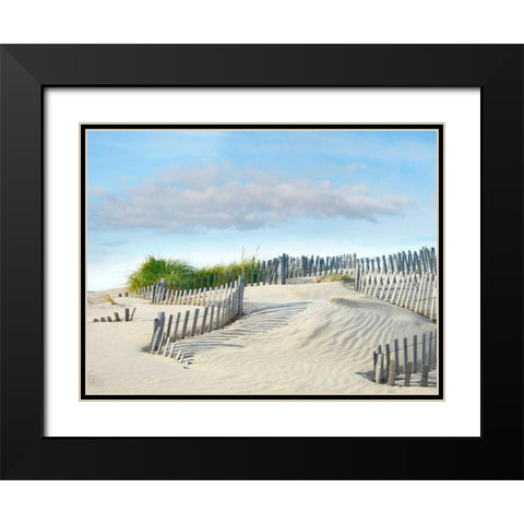 Beachscape III Black Modern Wood Framed Art Print with Double Matting by McLoughlin, James