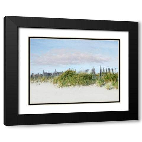 Beachscape IV Black Modern Wood Framed Art Print with Double Matting by McLoughlin, James
