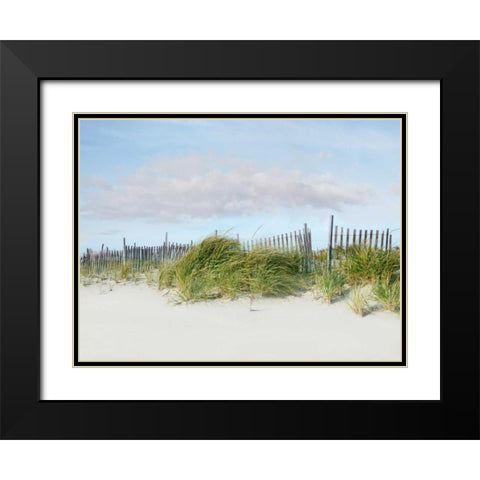 Beachscape IV Black Modern Wood Framed Art Print with Double Matting by McLoughlin, James