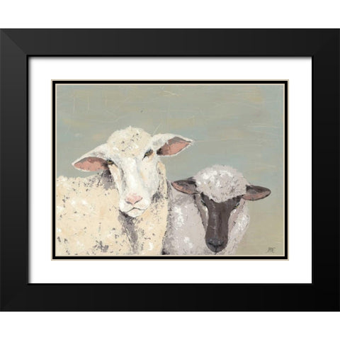 Sweet Lambs I Black Modern Wood Framed Art Print with Double Matting by Reynolds, Jade