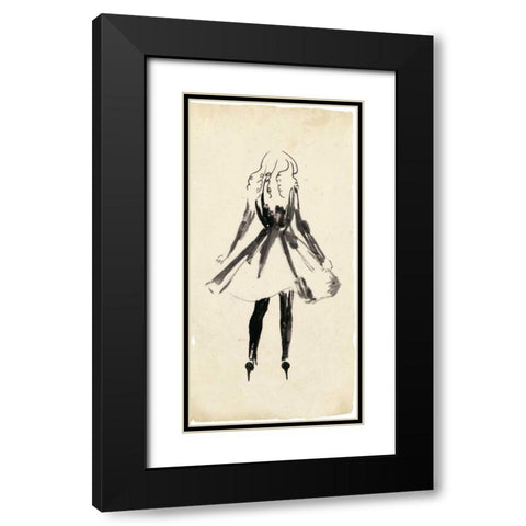 Fashion Glimpse I Black Modern Wood Framed Art Print with Double Matting by Wang, Melissa