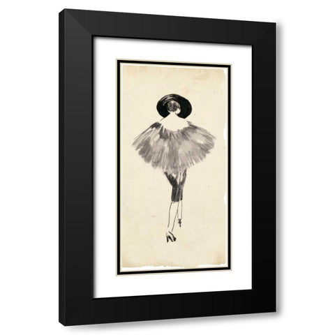 Fashion Glimpse III Black Modern Wood Framed Art Print with Double Matting by Wang, Melissa