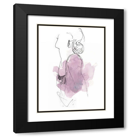 Fashion Splash I Black Modern Wood Framed Art Print with Double Matting by Vess, June Erica