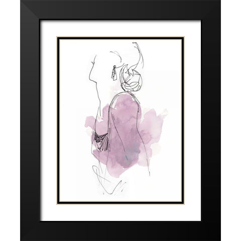 Fashion Splash I Black Modern Wood Framed Art Print with Double Matting by Vess, June Erica