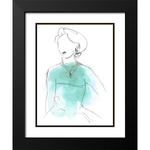 Fashion Splash IV Black Modern Wood Framed Art Print with Double Matting by Vess, June Erica