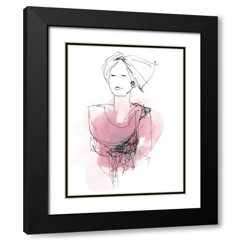 Fashion Splash V Black Modern Wood Framed Art Print with Double Matting by Vess, June Erica