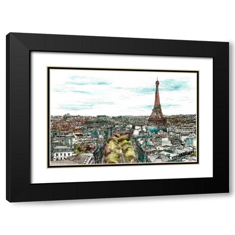 European Afternoon I Black Modern Wood Framed Art Print with Double Matting by Wang, Melissa