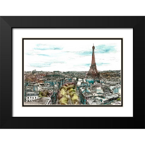 European Afternoon I Black Modern Wood Framed Art Print with Double Matting by Wang, Melissa