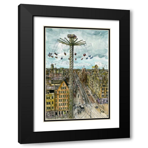 European Afternoon IV Black Modern Wood Framed Art Print with Double Matting by Wang, Melissa