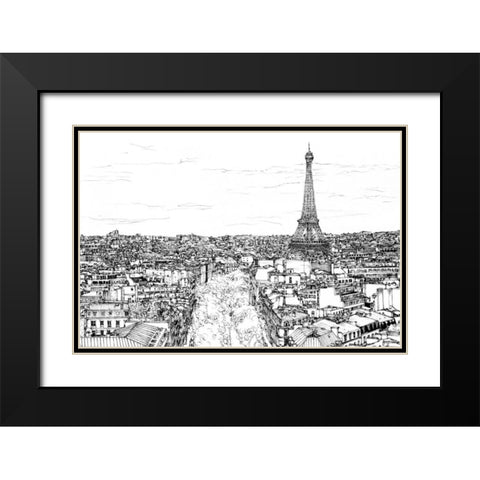 Tour of Europe I Black Modern Wood Framed Art Print with Double Matting by Wang, Melissa