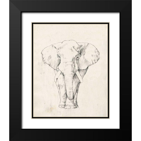 Elephant Portrait I Black Modern Wood Framed Art Print with Double Matting by Goldberger, Jennifer