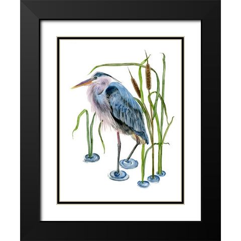 At the Pond I Black Modern Wood Framed Art Print with Double Matting by Wang, Melissa