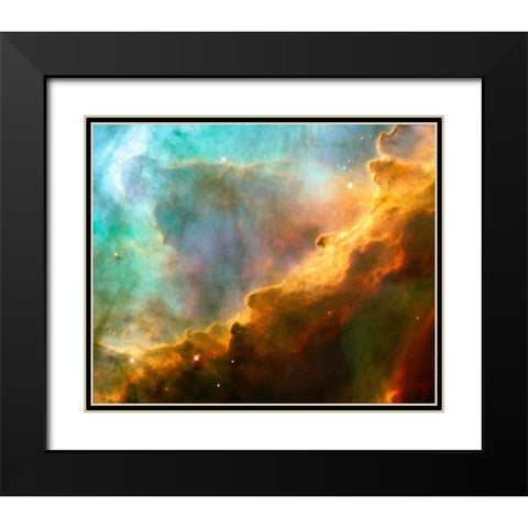 Space Photography X Black Modern Wood Framed Art Print with Double Matting by Unknown