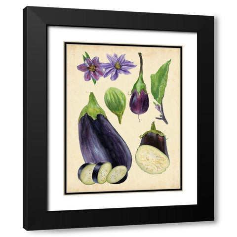 Aubergine Study I Black Modern Wood Framed Art Print with Double Matting by Wang, Melissa