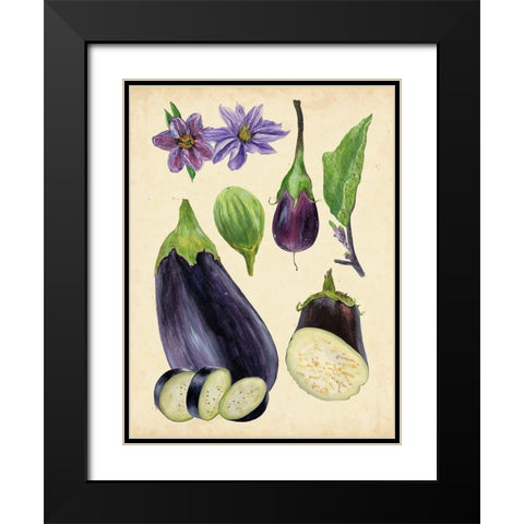 Aubergine Study I Black Modern Wood Framed Art Print with Double Matting by Wang, Melissa