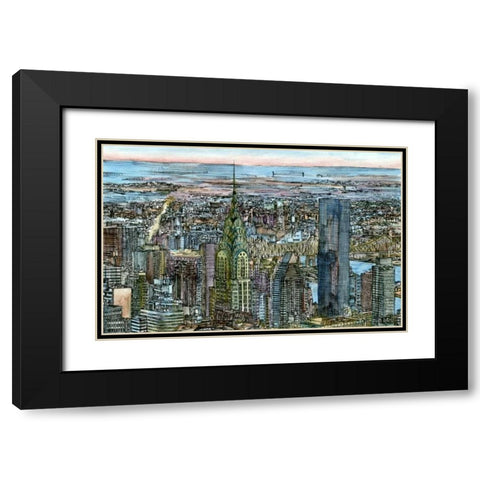 Coast to Coast I Black Modern Wood Framed Art Print with Double Matting by Wang, Melissa