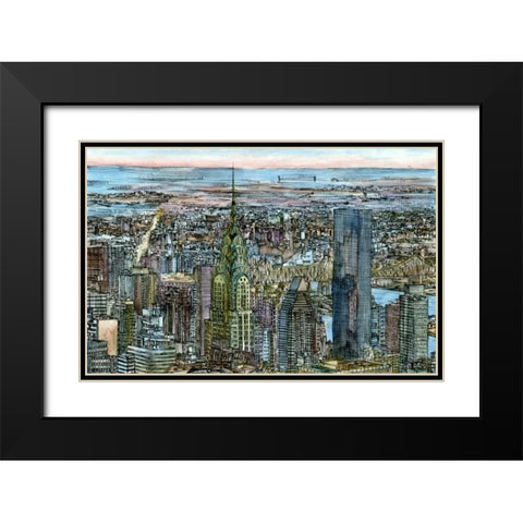 Coast to Coast I Black Modern Wood Framed Art Print with Double Matting by Wang, Melissa