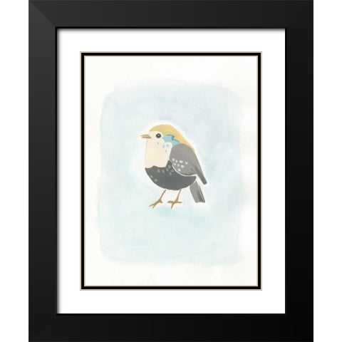 Dapper Bird II Black Modern Wood Framed Art Print with Double Matting by Vess, June Erica