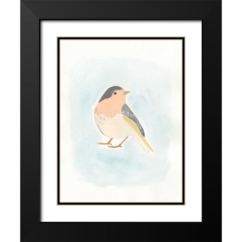 Dapper Bird III Black Modern Wood Framed Art Print with Double Matting by Vess, June Erica