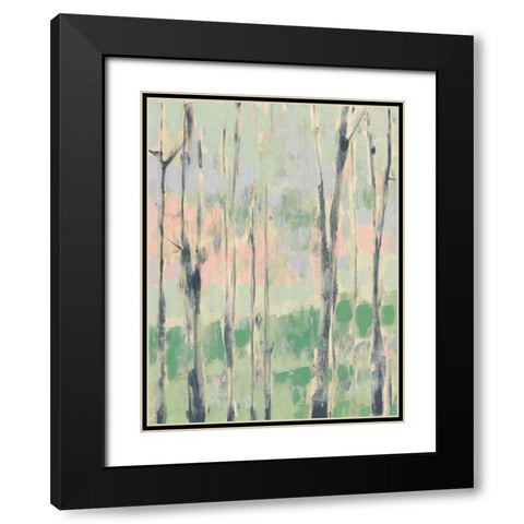 Pastels in the Trees I Black Modern Wood Framed Art Print with Double Matting by Goldberger, Jennifer