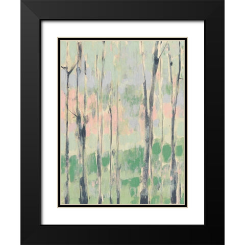 Pastels in the Trees I Black Modern Wood Framed Art Print with Double Matting by Goldberger, Jennifer