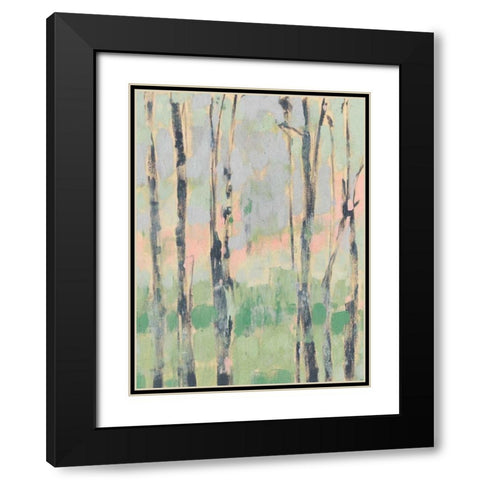 Pastels in the Trees II Black Modern Wood Framed Art Print with Double Matting by Goldberger, Jennifer