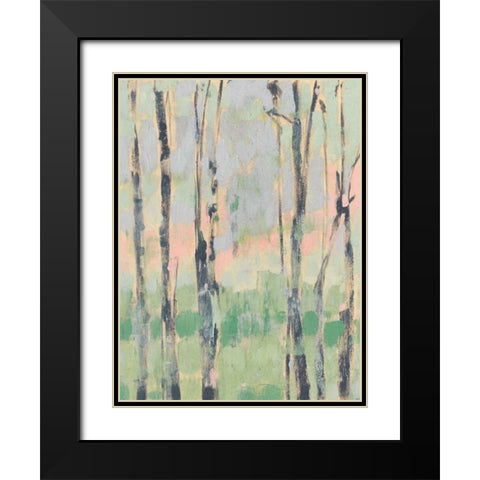 Pastels in the Trees II Black Modern Wood Framed Art Print with Double Matting by Goldberger, Jennifer