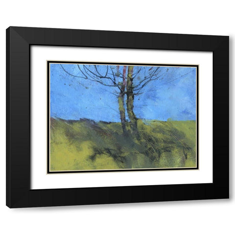 Heathland Tree Study Black Modern Wood Framed Art Print with Double Matting by Bailey, Paul