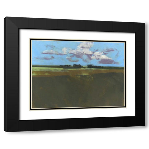 Early December Fields Black Modern Wood Framed Art Print with Double Matting by Bailey, Paul