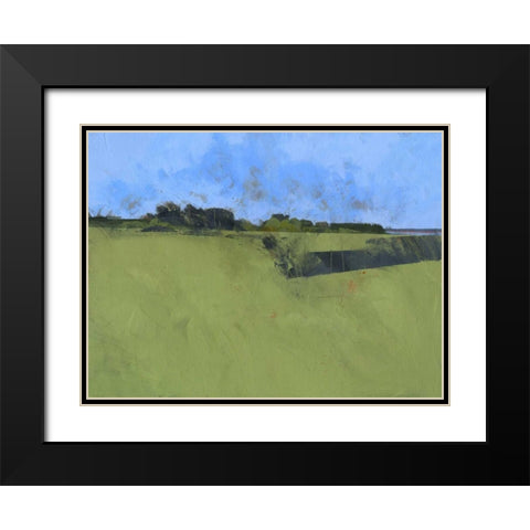 Riverfront Trees Black Modern Wood Framed Art Print with Double Matting by Bailey, Paul