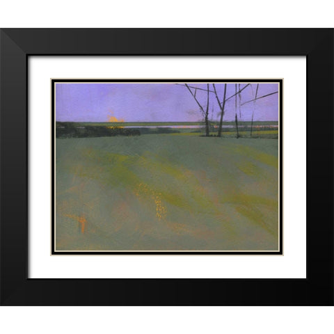 Millfields Black Modern Wood Framed Art Print with Double Matting by Bailey, Paul