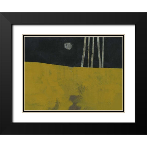 Five Trunks and the Moon Black Modern Wood Framed Art Print with Double Matting by Bailey, Paul