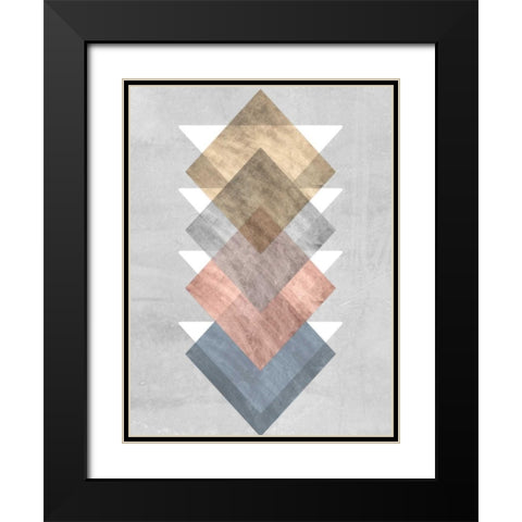 Diamond Allign I Black Modern Wood Framed Art Print with Double Matting by Goldberger, Jennifer