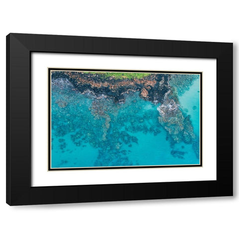 Custom Hawaii View IV Black Modern Wood Framed Art Print with Double Matting by Mead, Adam