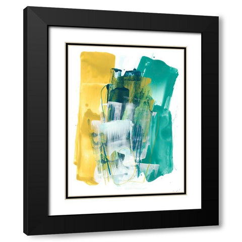 Metro Gesture II Black Modern Wood Framed Art Print with Double Matting by Vess, June Erica