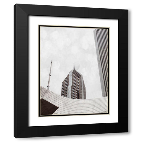 Chicago Monotone I Black Modern Wood Framed Art Print with Double Matting by Quintero, Sonja