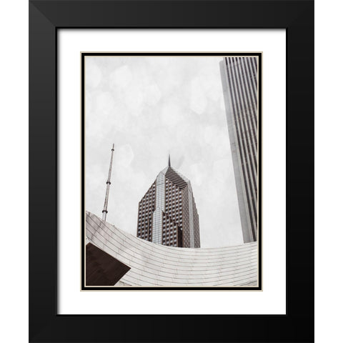 Chicago Monotone I Black Modern Wood Framed Art Print with Double Matting by Quintero, Sonja
