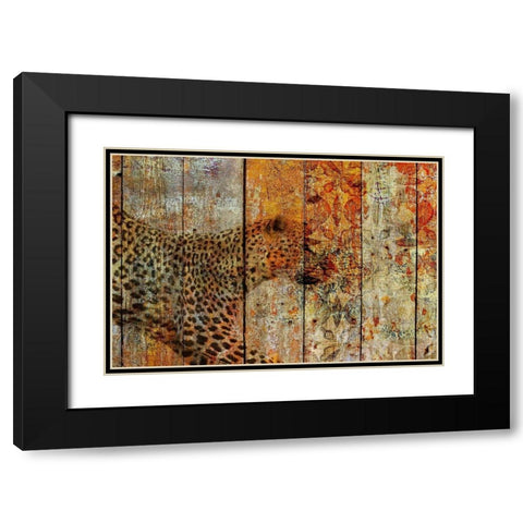 Runner Black Modern Wood Framed Art Print with Double Matting by Orlov, Irena